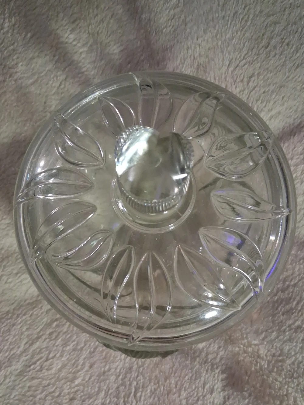 Clear Glass Tulip Glass Jar Lidded Candy Dish